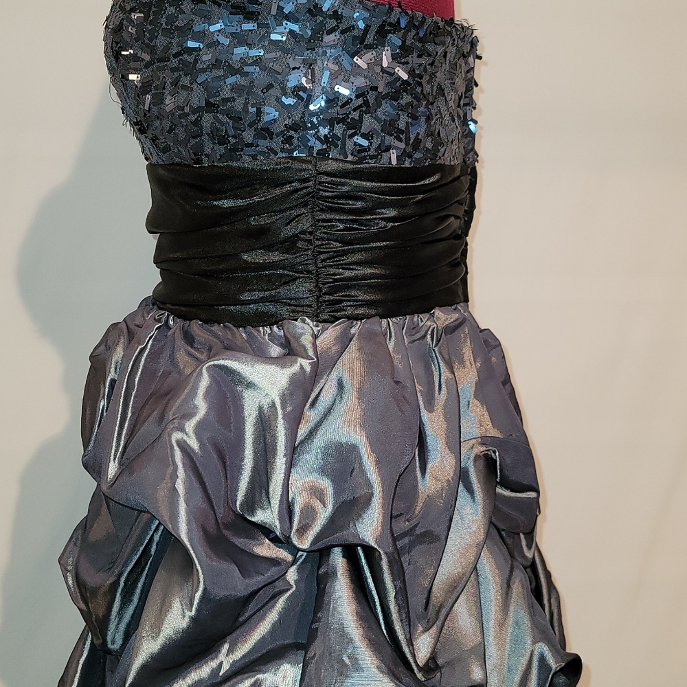 Metallic Blue Rectangle Sequins - image 3